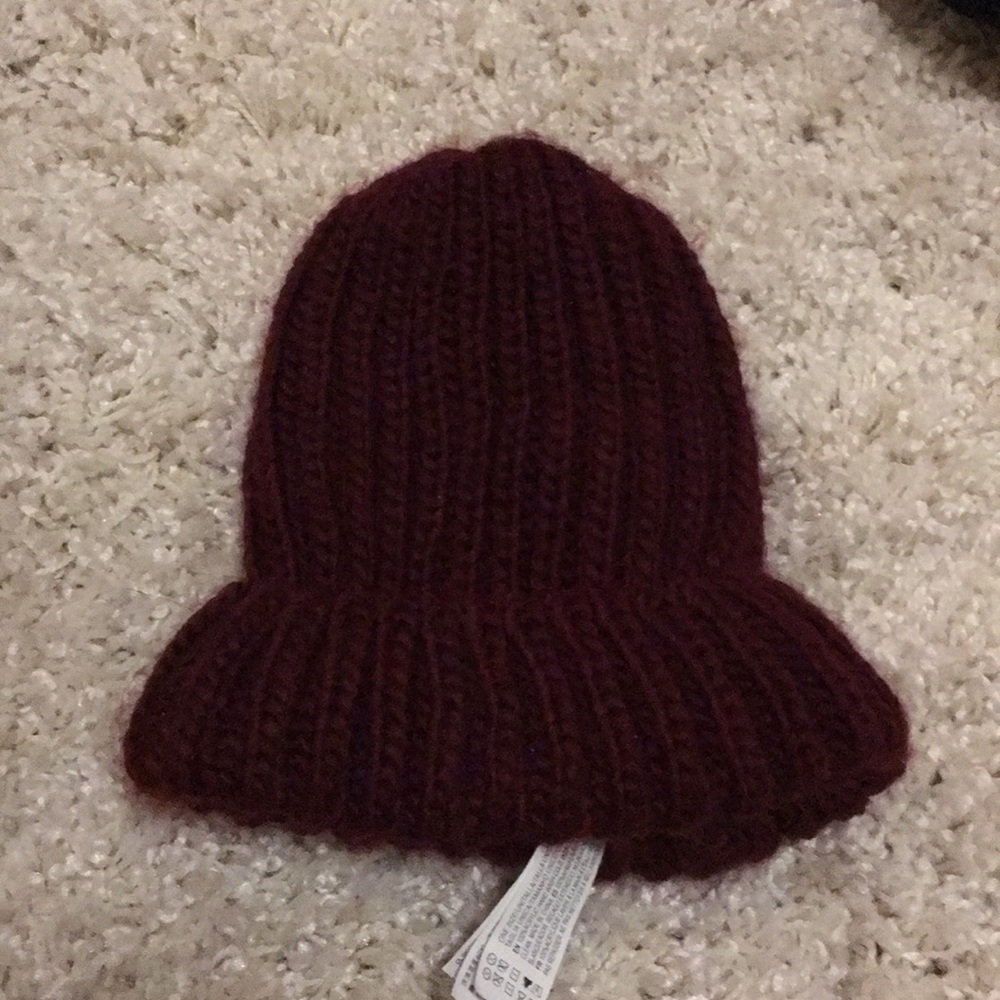 Ruby Red Forever 21 knit beanie